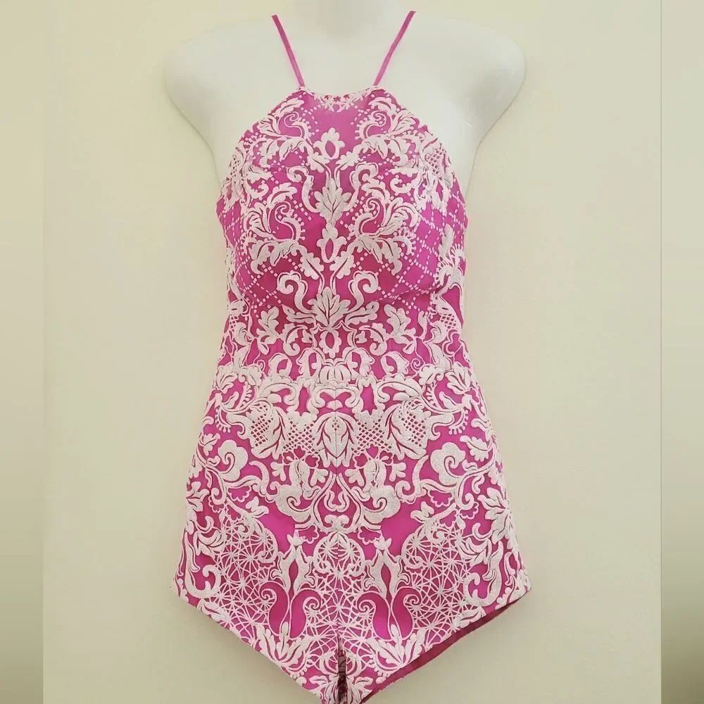 Angela & Alison damask romper sz 4